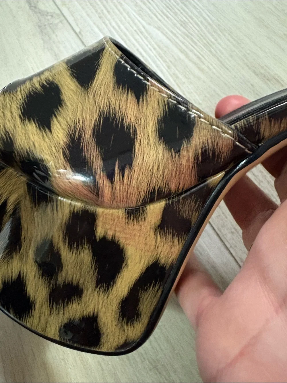 LaModa Leopard-Print Platform Heels